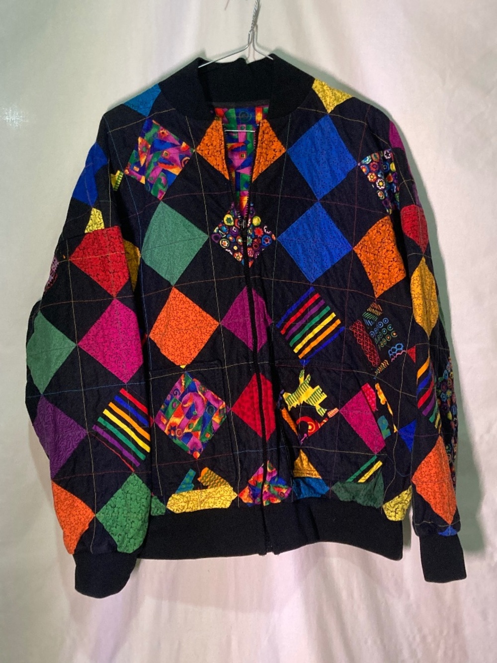 Retro Patchwork Jacket, vintage | multi | M